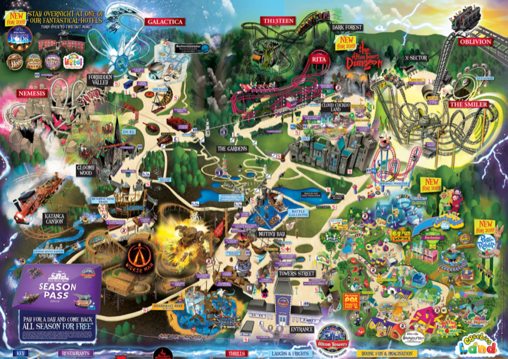 Mappa alton Towers